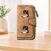Black Cat Eating Ramen Long Zipper Wallet, Large Capacity Card Holder, Unisex Clutch Bag, Fashionable Zipper Coin Purse, Suitable for Daily Use, A