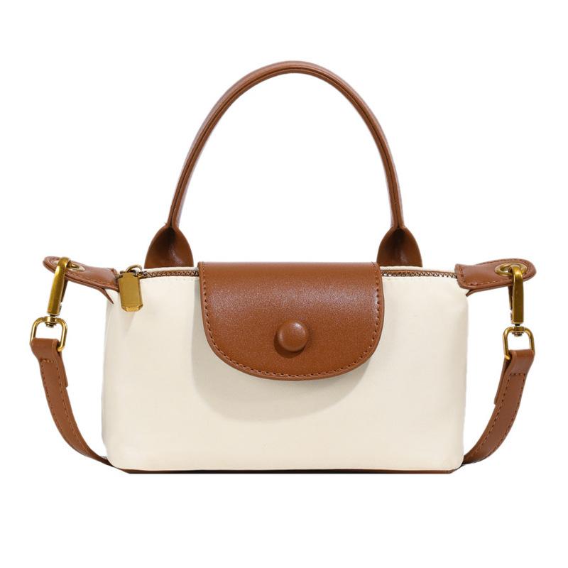 Neue Mini-Longxiang-Tasche mit kurzem Griff und einer Schulter für Damen, kleine Umhängetasche aus wasserdichtem Nylongewebe für Pendler