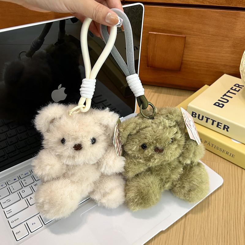 Cute Plush Bear Keychain With Scented Bean Bag Decor For Bags And Gifts