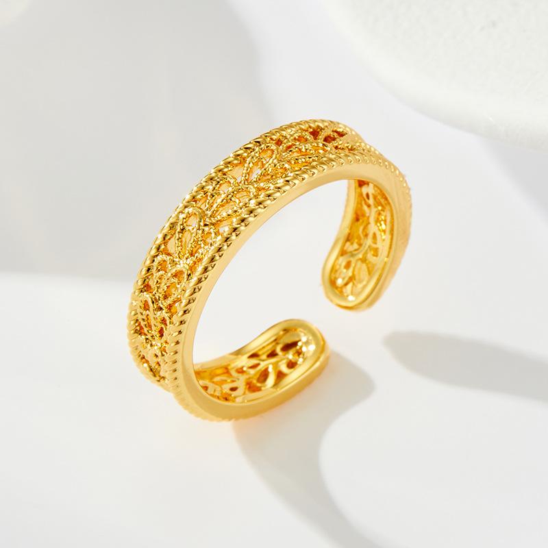 Meier Delicate open heart ring - adjustable index finger ring - new exquisite craftsmanship 17mm