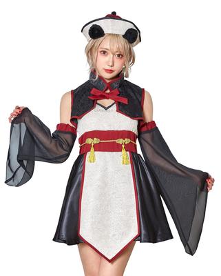 Clearstone Cosplay Halloween Nihao Panda Jiangshi černé dámské