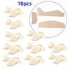 10pcs Unfinished Wooden Aircraft Models - DIY Handmade Craft Material for Graffiti, Painting, and Colouring Creative Art Projects, and Woodworking