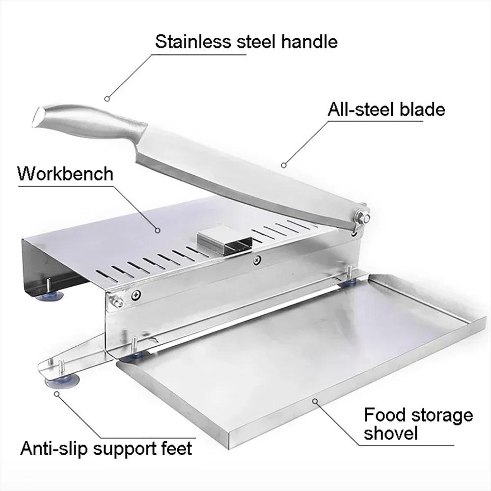 Stainless Steel Manual Frozen Meat Slicer Bone Cutting Tool Home Kitchen Minced Lamb Bone Meat Cutter Chicken Duck Fish Cutting