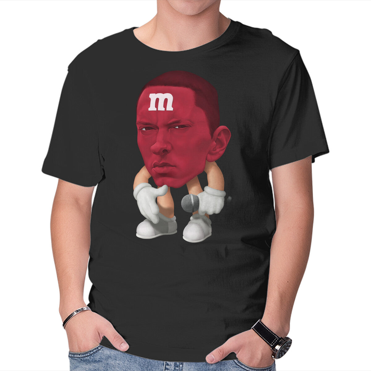 Unisex Crew Neck T-Shirt EM&M Graphic Short Sleeve Casual Tee M