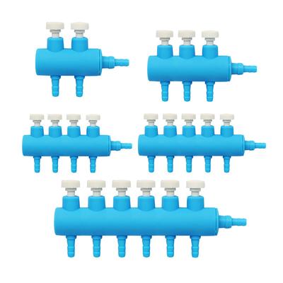 Aquarium Air Flow Control Valve 2~8 Heads Air Pump Hose Splitters Oxygen Pipe Hose Distributors Fish Tank Air Pump Accessories