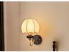 Nordic Retro Chinese-Style Wall Lamp: Solid Wood & Cream Bedside Light for Bedroom, Living Room & Aisle Decorations