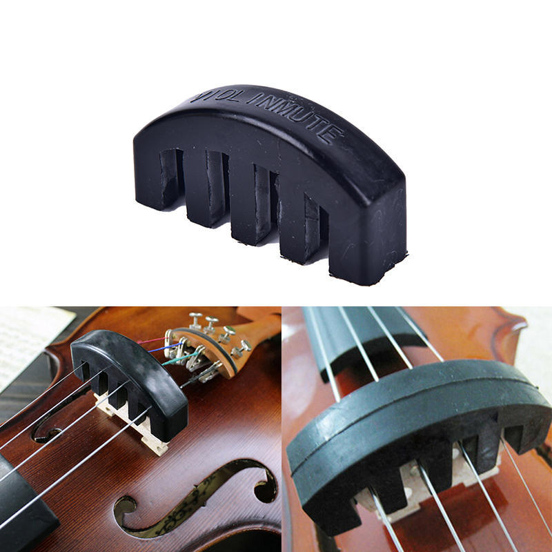 1Pc Violin Practice Mute Heavy Black Rubber Violin Silencer Acoustic Electric