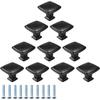 Set of 10 Black Furniture Knobs 30 Mm – Aluminum Drawer Handle