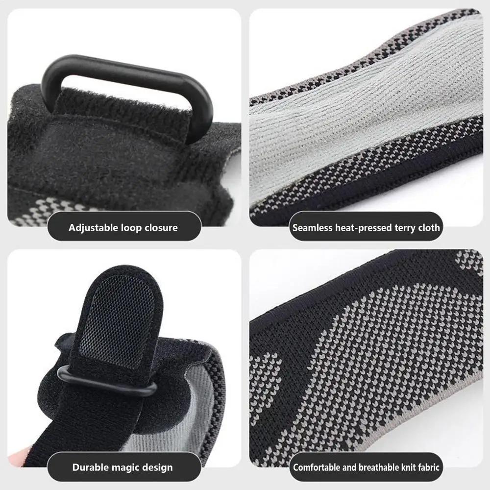 Adjustable Patella Tendon Knee Straps Double Silicone Sports Knee Brace  Tennis