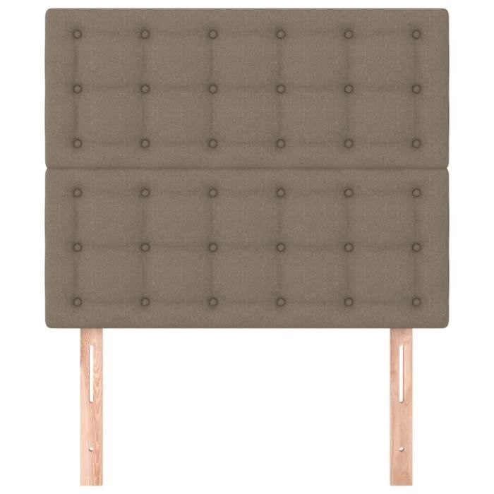 VidaXL Têtes de lit 2 pcs Taupe 90x5x78-88 cm Tissu3116752