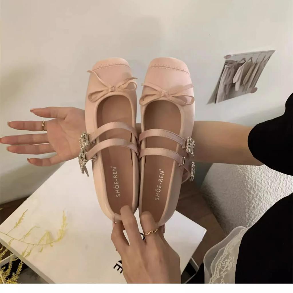 fashion High Quality Double Buckle Mary Jane Shoes Medium Heeled Women's Single Soft and Comfortable Shoes for Women Zapatos De Mujer