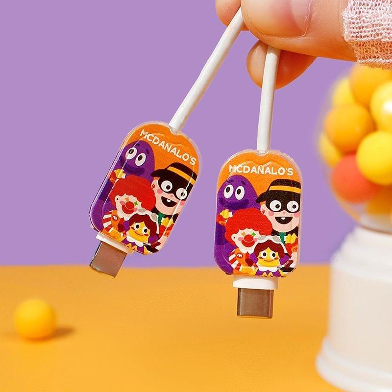 

Симпатичный кабель с краями хлеба M mark Uncle, кабель для передачи данных, защитный мягкий клейкий чехол для зарядной головки для iPhone14promax, зарядное устройство с iPad 15, 13, 12, 18, 20 Вт D