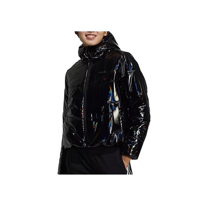 Adidas Neo Větruodolná Teplá Sportovní Bavlna Bunda s Kapucí Dámská Bunda Černá H65448