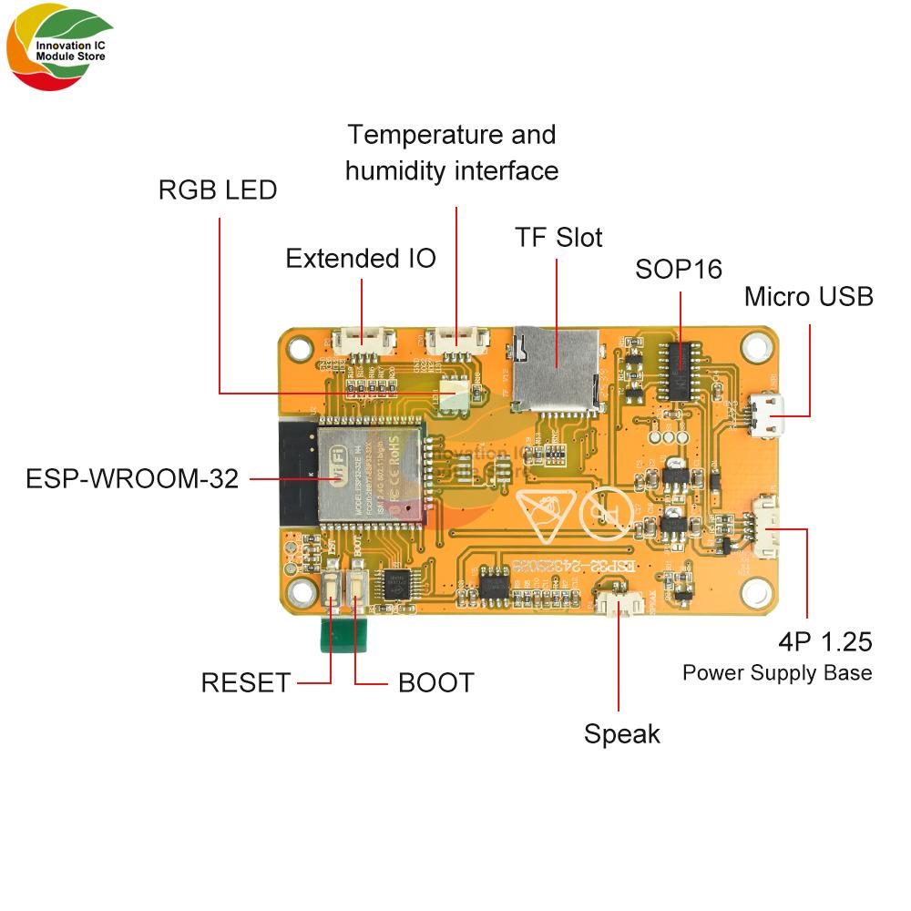 ESP32 2.8inch OLED Display Development Board Esp32-2432S028 Development Board Suitable For Hash Rate 355Kh/s Operation Micro USB