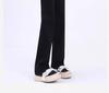 Women's High Waist Slimming Black Cigarette Jeans - Slim Fit Straight Leg Pants for Petite, Perfect for Spring and Autumn 2025