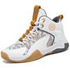 Children's basketball shoes Boys' students' sports running shoes Non-slip and wear-resistant breathable mesh medium and large children's white shoes