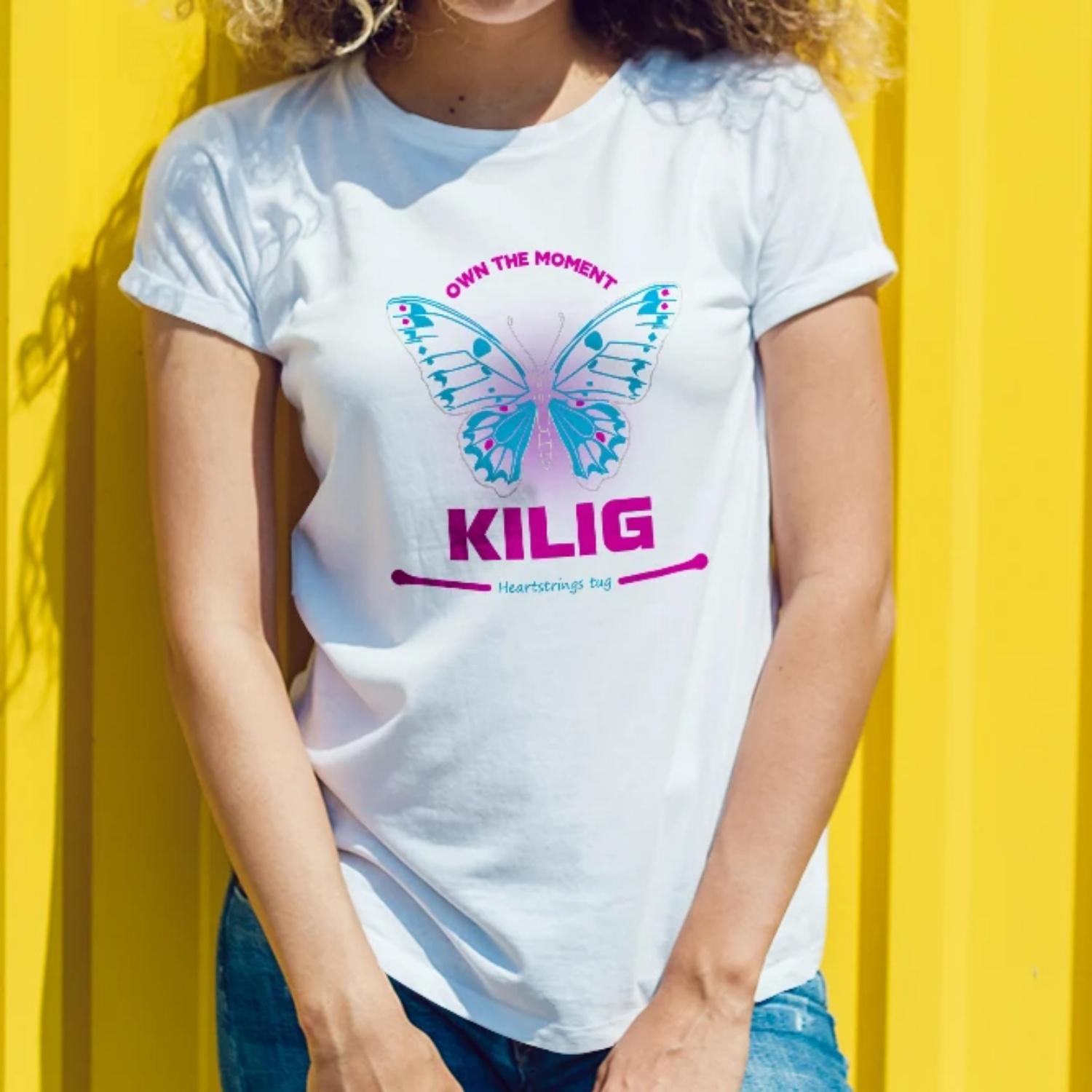 

Women s beautiful butterfly print T-shirt, round neck, short sleeves, fashionable and casual spring and summer women s T-shirt XXXXXL