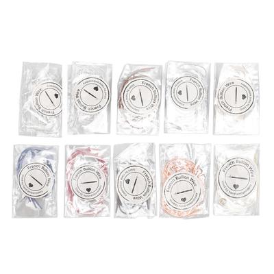 10 Packs Metallic Embroidery Thread DIY Multi Colors Glossy  Diameter 1mm Embroidery Floss Kit for