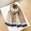 Camellia cashmere scarf women's winter senior sense versatile thickened warm scarf air conditioner shawl