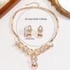 Hollowed-out Hollowed-out Jewelry Set Wavy Shape Women Jewelry Set New Necklace Earrings Set  Women