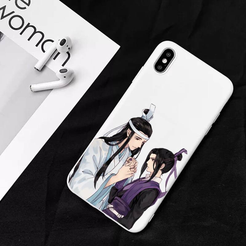 Anime Grandmaster Mo Dao Zu Shi MDZS Phone Case for iPhone 11 12 13 Mini Pro Xs Max 8 7 6 6S Plus X XR Solid Candy Color Case