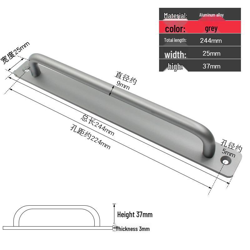 Adhesive Surface-Mounted Handles for Doors, Windows, and Sliding Cabinets - No Drilling Required