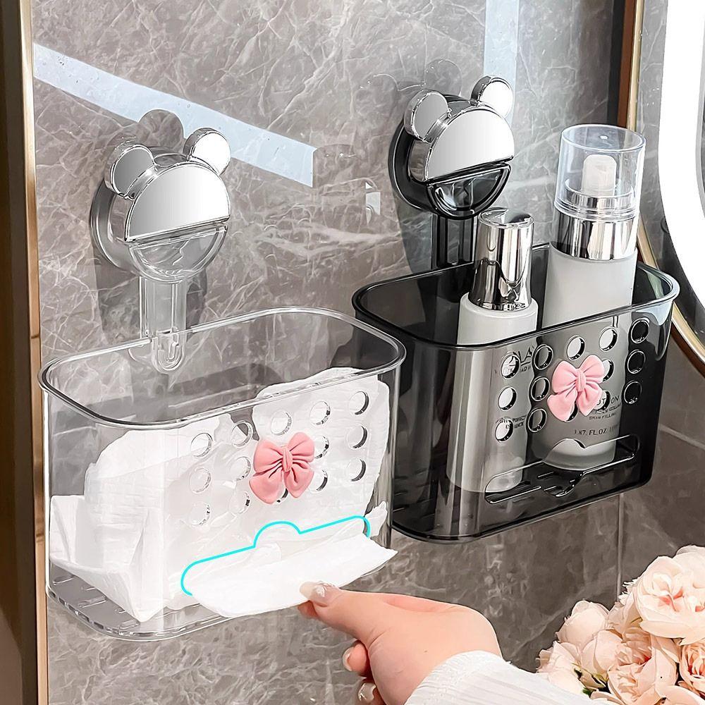 

Plastic Washstand Storage Rack Punch Free Towel Drying Holder Toilet Organizer сірий