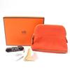 Great HERMES Pouch Boride pouch mini mini H logo canvas Orange cotton Women Used