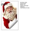 Xmas Window Clings Peeking Santa Claus Static Cling, No?Glue Christmas Sticker, Creative Holiday Gifts Reusable Glass Decal, Atmosphere Decor