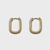 Trendy Retro Silver U-Shaped Oval Earrings for Women – Stylish, Simple, Cool Circle Design