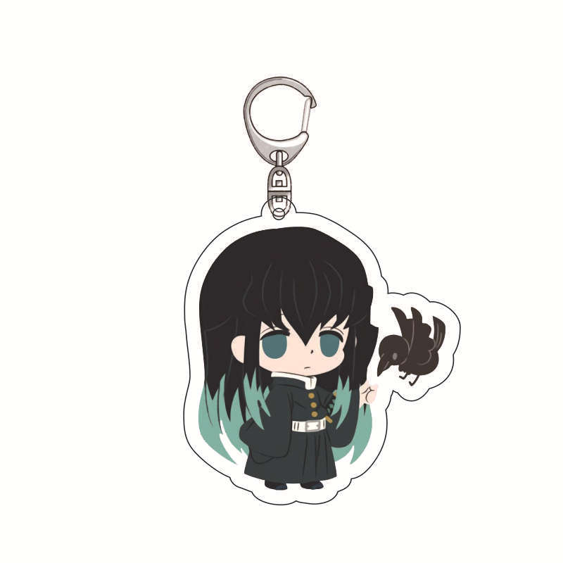 Anime Demon Slayer Acrylic Keychain Series Ingenious Pendant Tanjiro Kamado Nezuko Zenitsu Agatsuma Accessories Present for Fans