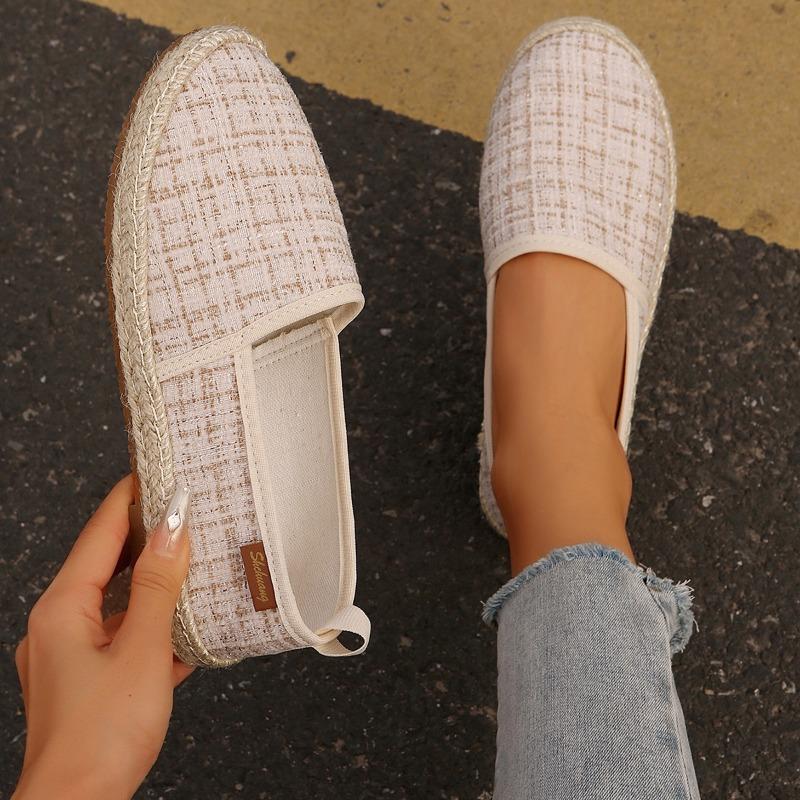 

Кроссовки весна и осень новые большого размера на плоской подошве женская обувь простые и удобные повседневные с подошвой из пеньковой веревки обувь рыбака 43