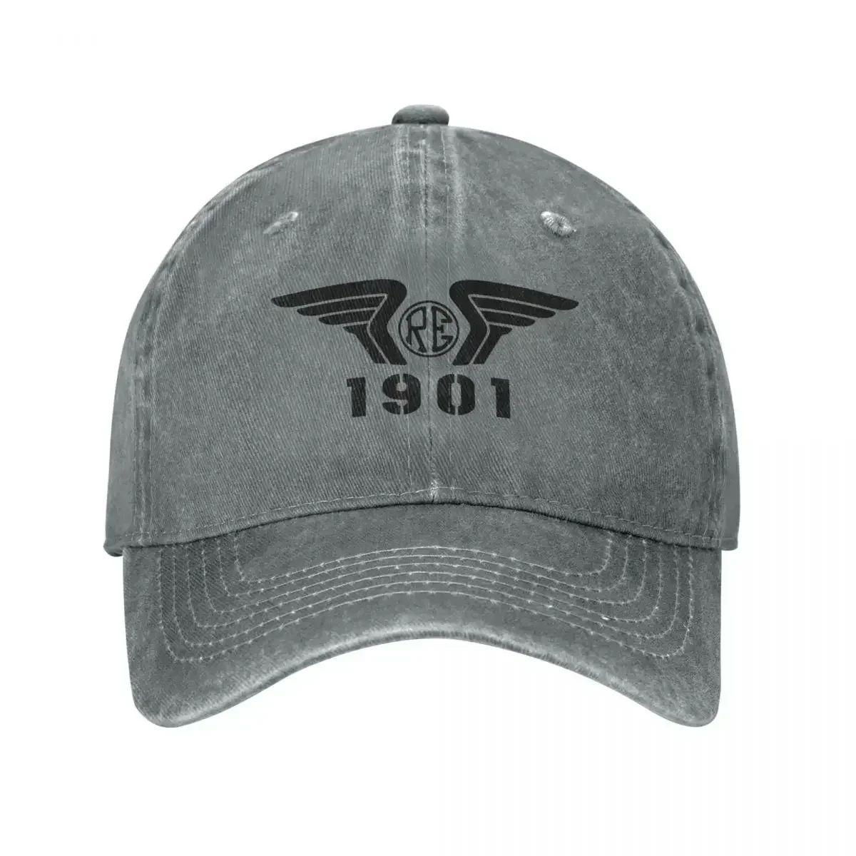 The best product for you Vintage Royal Enfields RE 1901 Baseballpetten Unisex Distressed Katoen Zonnecap Motorrace Outdoor Alle Seizoenen Reismutsen Adjustable lichtgrijze kleur