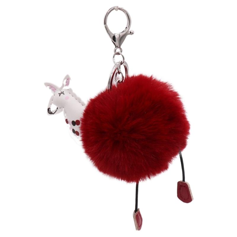 

Cartoon Plush Stuffed Toy Lovely Lamb Pendant Wool Balls Backpack Pendant Keychain Birthday Gifts for Boys and Girls кларет