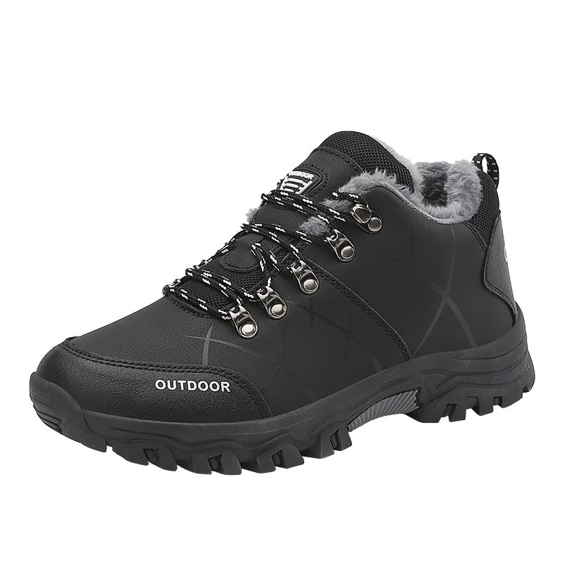 39-47 Large Anti Slip and Wear Resistant Plush Outdoor Sports Warm Snow Boots Mid Top Cotton Shoes Mountaineering Shoes Men's Shoes