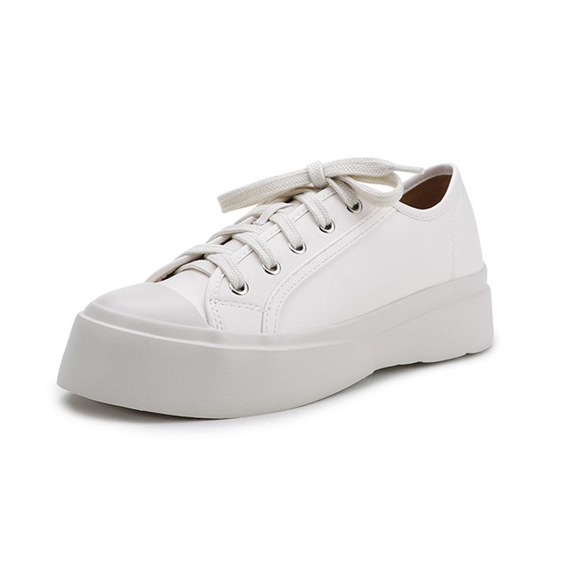 Big head shoes sports muffin lace-up black inner height increase thick sole ugly cute casual shoes women