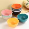 TK Exclusive Wheat Straw Bowl: 15cm Macaron Color, Vertical Stripe Design, Customizable with Logo