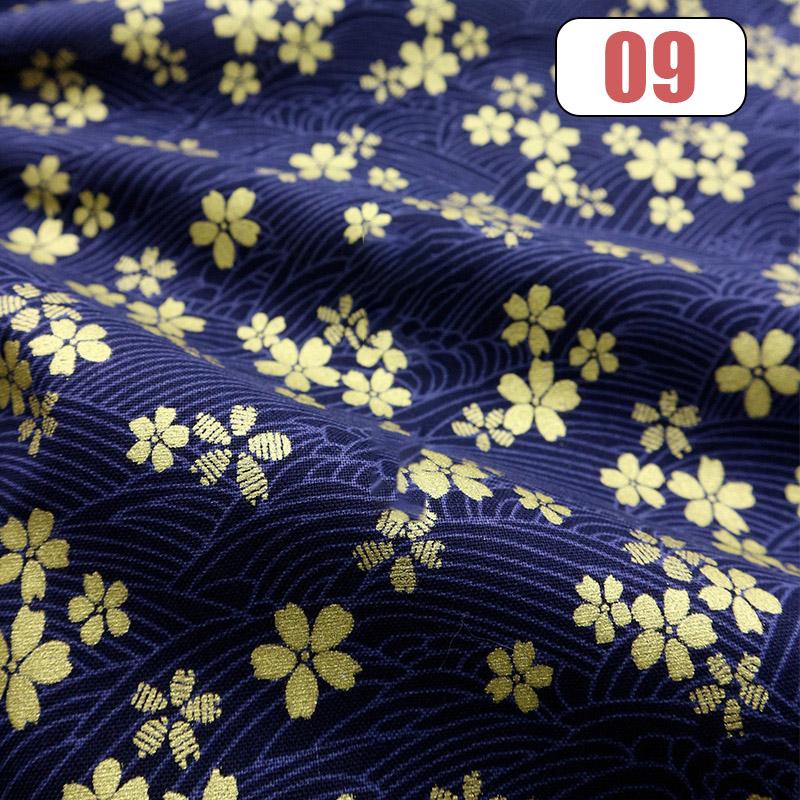 100x150cm Oriental Style Crane Prints Bronzing Fabric Japanese Sea Wave Koi Cotton Fabric For Sewing Quilting Patchwork DIY