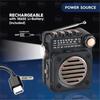 Yüksek Kaliteli Retro Taşınabilir Radyo USB TF AM FM SW Çok Bantlı Vintage Ev Kartlı Radyo Bluetooth Hoparlör Işıklı Şarj Edilebilir DC