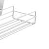 Simple Shower Shelf Wall Mounted Punch Free Toilet Hanging Basket Washstand Iron Shelf for Bathroom White