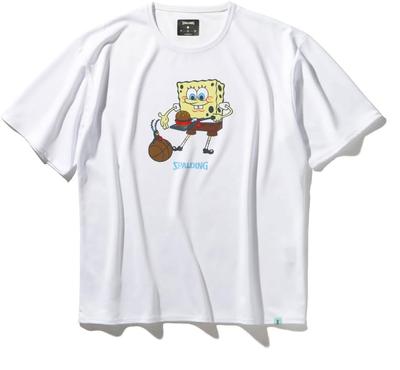 SPALDING SpongeBob SquarePants Clubby Party T-Shirt, White, Medium, SMT25050S