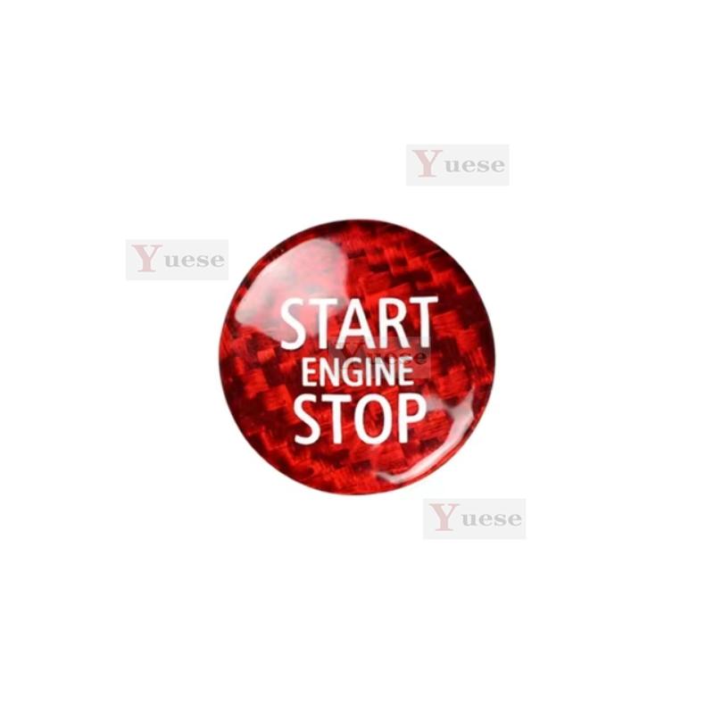 Для MINI R55 R56 R57 R58 R59 R60 R61 Наклейка на кнопку Start-Stop двигателя автомобиля из настоящего углеродного волокна