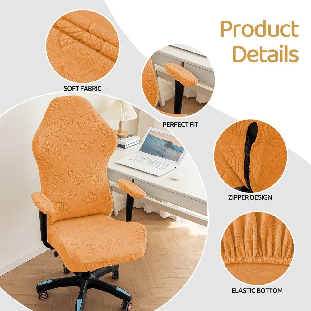 Dustproof Office Seat Cover Wear-Resistant Removable Chair Cover Non-Slip Elastic Seat Cover  Home
