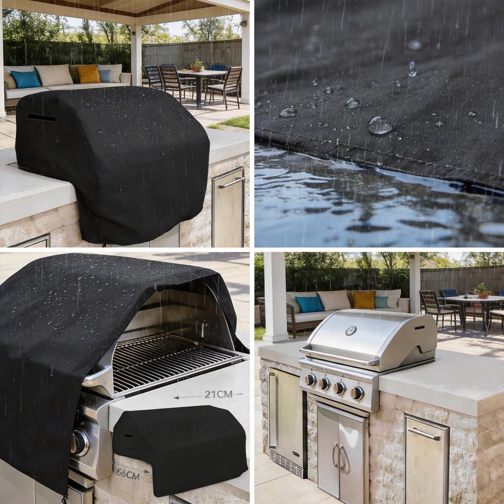 Outdoor Grill Cover Oxford Fabric Waterproof Dustproof Windproof For Barbecue Enthusiasts