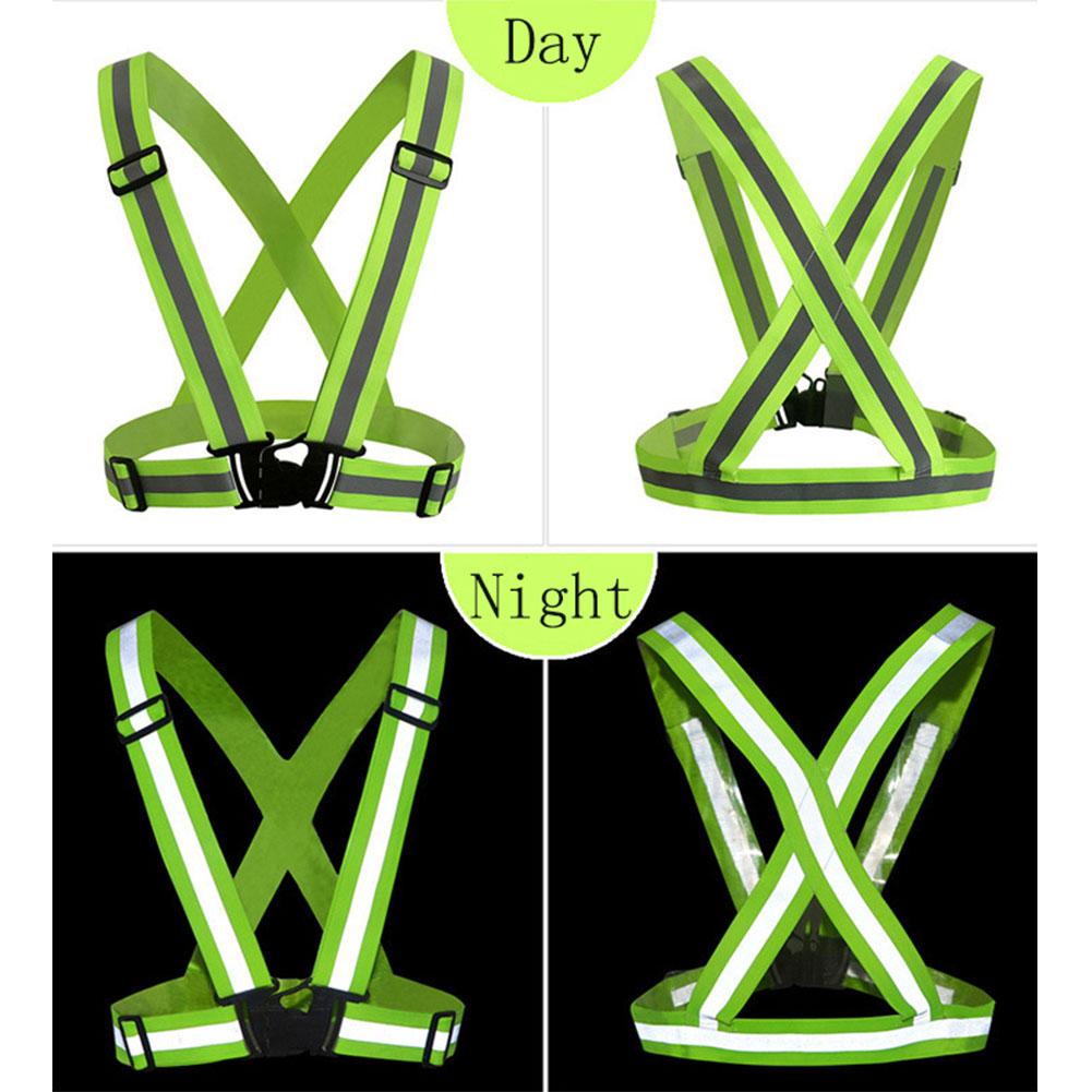 Verstellbare V-Form Reflektierende Sicherheitsweste Leuchtender Elastischer Gürtel für Nachtlauf Radfahren Sport Outdoor Kleidung