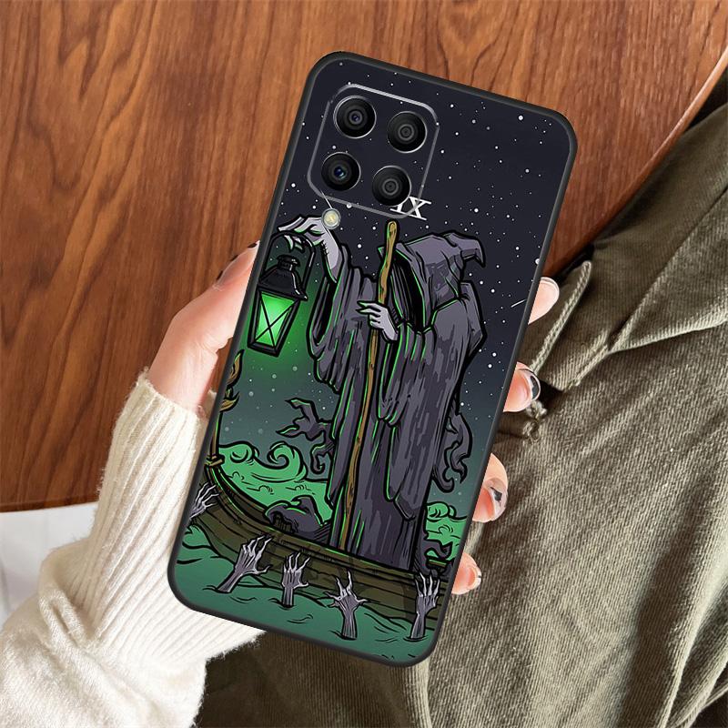 The Hermit Tarot Card Grim Reaper Case For Samsung Galaxy M11 M21 M31 M35 M12 M13 M14 M15 M16 M36 M56 M53 M32 M52 M55 M34 M54