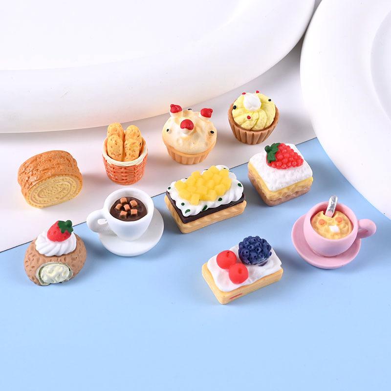 20PCS Simulated Cake Bread Fake Food Model Cakes Dessert Toy Doll House DIY Kitchen Life Scene Decor Accessories