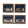 Seasonal Musical Picture Frame Feature Stmospheres LED Light Revolving Snowfalls And Durable Plastic Design