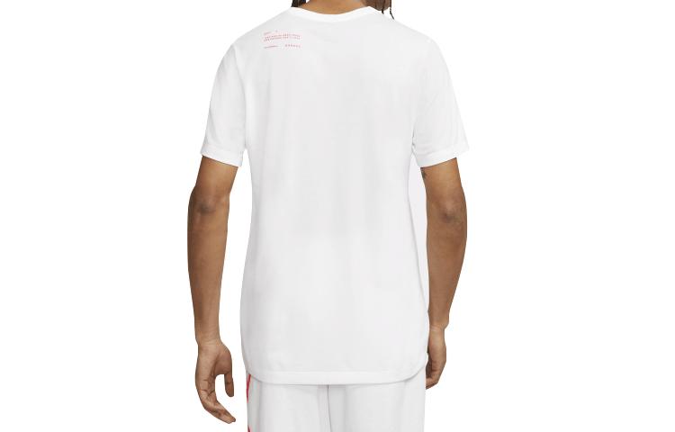 Jordan T Shirts Men's White Crew Neck Moderate Straight Fit CJ6205-100
