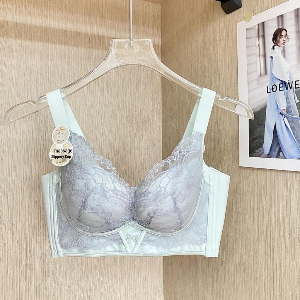 Trådlös W-formad Halvmåne Anti-hängning BH: Lyft & Stöd med Spets Justerbar Design